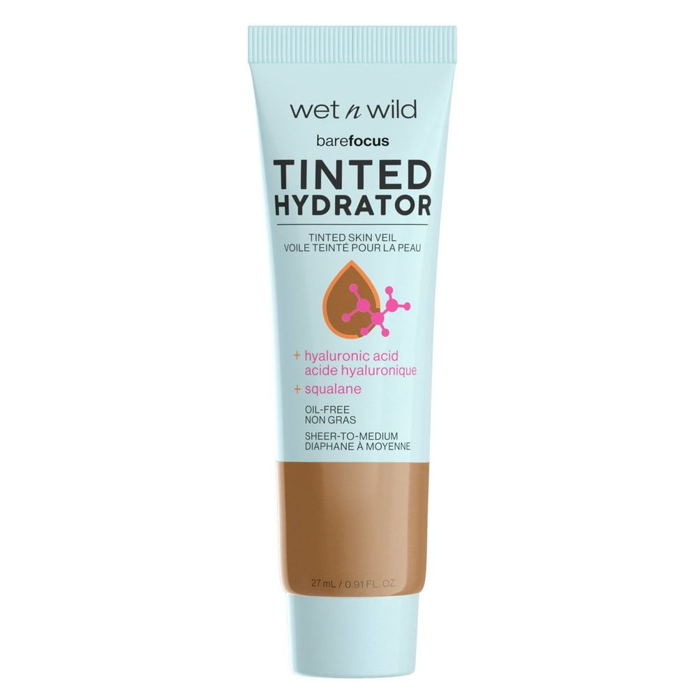 wet n wild Bare Focus Tinted Hydrator, Tinted Moisturizer, Dewy, Deep, 0.91 fl oz