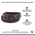 thumbnail image 5 of Gloria Vanderbilt  25mm Leather Braided Casual Belt (Women), 5 of 5