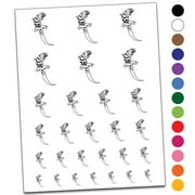 Adorable Giant Day Gecko Lizard Water Resistant Temporary Tattoo Set Fake Body Art Collection - Black