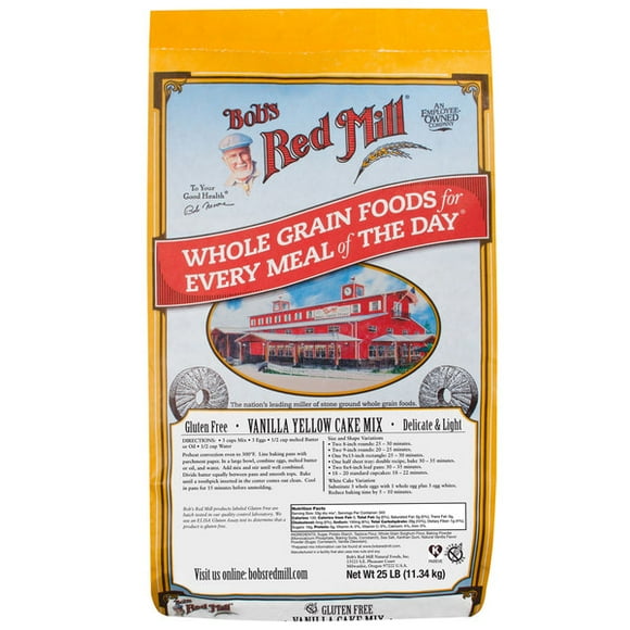 Bob's Red Mill 25 lb. Gluten-Free Vanilla Yellow Cake Mix