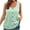 Mint Green, variant on Women's Waffle Knit Tank Tops Casual Loose Scoop Neck Button Plus Size Sleeveless Shirts Solid Color Blouses (XL, Khaki)