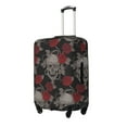 thumbnail image 2 of Daiia Skull and Red Roses Luggage Cover, Thickened Washable Travel Luggage Covers, Elastic Unique Baggage Covers for 18-20 inch Luggage-Small, 2 of 9