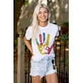 thumbnail image 3 of Cute Hand Paw Print Pet Rescue Love Women's Graphic T Shirt Tees Brisco Brands L, 3 of 5