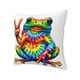 thumbnail image 2 of Funda de almohada súper suave con diseño de rana de la paz y cremallera para dormitorio, sofá, sillón, fundas de almohada mullidas y acogedoras para todas las estaciones, almohada cuadrada, 2 of 8