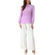 thumbnail image 2 of CAMISA DE CHIFFON INSPIRADA CHIC PARA MUJERES, OFICINA, CUELLO ALTO, MANGA LARGA, BLUSA S PÚRPURA, 2 of 5