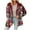 Wine, variant on Womens Long Sleeve Button Down Plaid Shirts Flannel Hooded Shacket Jacket Hoodie Coats with Pocket Coffee M