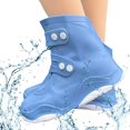 thumbnail image 1 of LAICAIW Couvre-Chaussures Imperméables-Résistant à la Pluie-Bottes Épaisses Réutilisables Semelle Double Couche Mode Antidérapante Durable Facile à Utiliser Couvre-Chaussures pour Pluie Cyclisme Extérieur, 1 of 7
