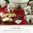 thumbnail image 2 of Spode Christmas Tree Punch Cups - Set of 2 Holiday Mugs for Espresso, Tea, Coffee - 8 Oz Porcelain Cups with Scalloped Rim, Christmas Design - Microwave & Dishwasher Safe, 2 of 7