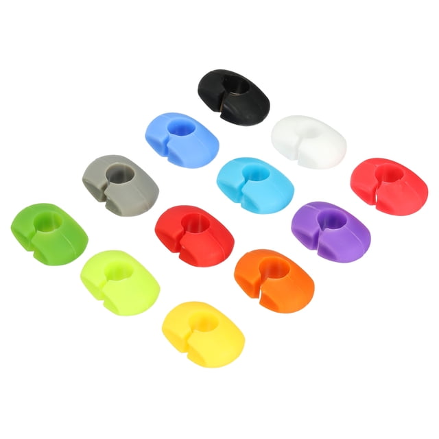 Marcadores de copa de vino de Silicona Unique Bargains 8mm/0,31'ID Multicolor 12 paquete