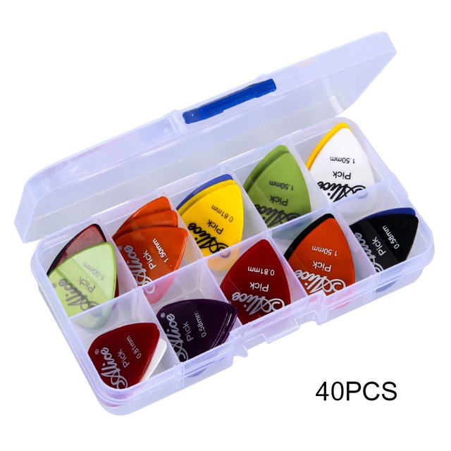 40 piezas ABS guitarra acústica púa guitarra eléctrica plectro piezas de instrumentos musicales