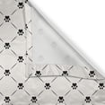 thumbnail image 6 of Ambesonne Cat Grommet Curtain, Checkered with Paw Prints, 50" x 63", Cream Black, 6 of 6