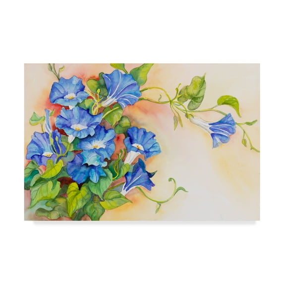 Trademark Fine Art 'Morning Glory Vine Stretching' Canvas Art by Joanne Porter