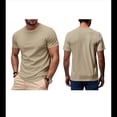 thumbnail image 2 of Camiseta de Viscosa de Bambú para Hombre, Ultra Suave, , con Cuello Redondo Refrescante, Informal, Básica, Interior Caqui M, 2 of 6