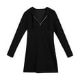 thumbnail image 5 of Plus Size Long Sleeve Hooded Zipper Sweatshirt Dress For Women Loose Fit Casual Midi Tunic Long Formal Dresses for Petite Women Junior Party Dresses plus Size Women Dress Clothes plus Size for Women, 5 of 5