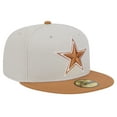thumbnail image 3 of Men's New Era Stone/Brown Dallas Cowboys Two-Tone Color Pack 59FIFTY Fitted Hat, 3 of 5
