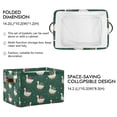 thumbnail image 2 of 2-Pack Square Closet Organizers with Handles Open Basket Bins White Goose Carrying Christmas Gift Storage Basket for Home Office, 2 of 7