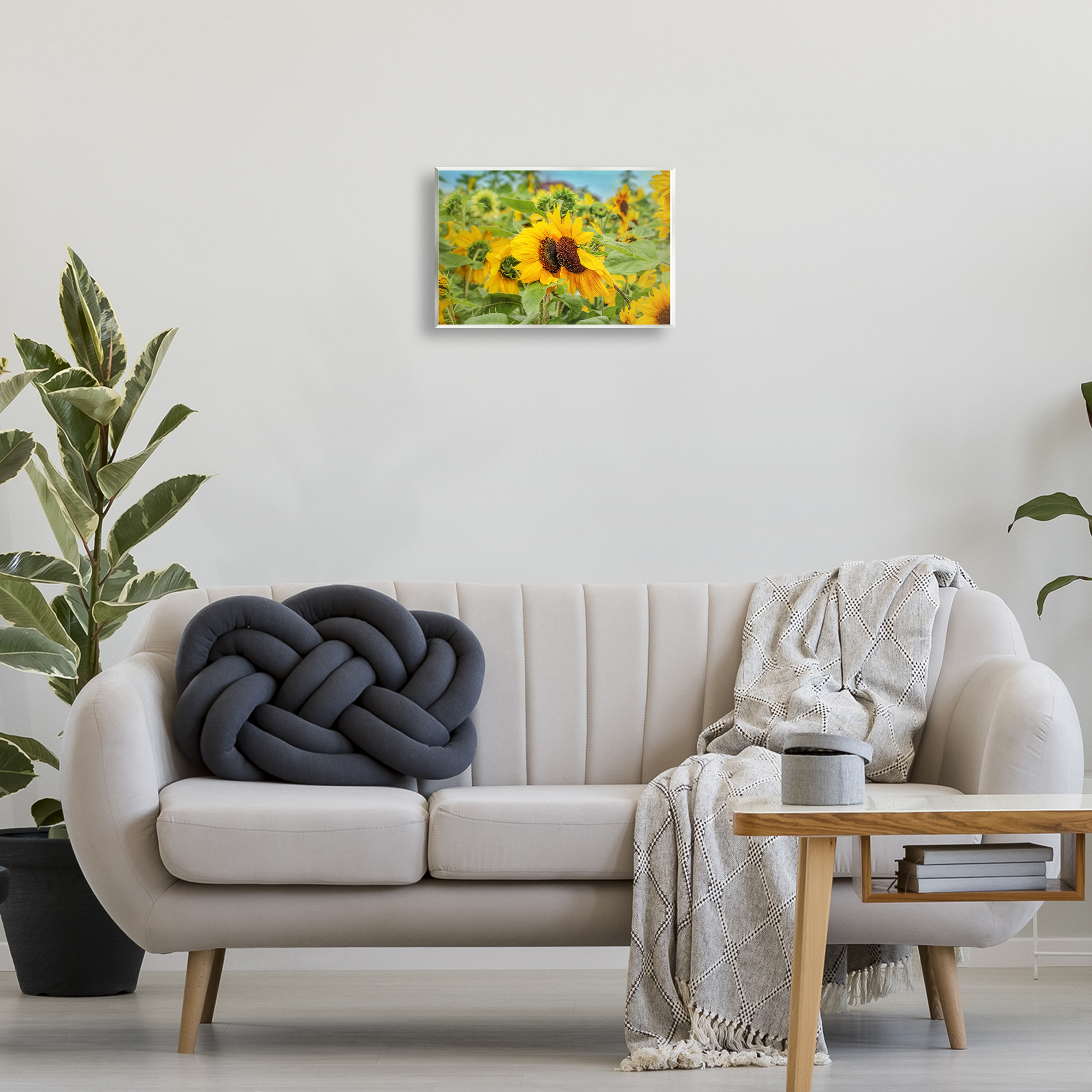 Stupell Industries Sunflower Field Photography Landscape Photography Unframed Art Print Wall Art, 15 x 10