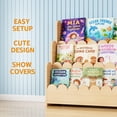 thumbnail image 7 of SpaceAid 3 Tier Wood Scalloped Bookshelf, Montessori Bookcase for Toddlers, Natural, 7 of 7