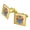 Gold, variant on New Jersey State Flag Square Cufflink Set - Silver or Gold