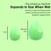The Makeup Mesher- Makeup Blender for Beauty Application, Latex-Free Liquid and Dry Cosmetics, Cream, Powder, Soft Highly Dense Large and Mini Travel Sponge