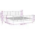 thumbnail image 2 of vidaXL Metal Bed Frame without Mattress with Footboard Black 76"x79.9", 2 of 9