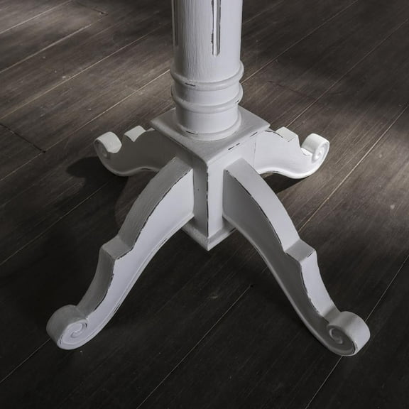 International Caravan Ashbury Pedestal Base Table Antique White