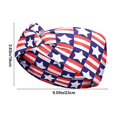 thumbnail image 3 of NSESSHome American Flag Knotted Headband Independence Day USA Patriotic Stars Stripes Twist Hair Accessories Wide Knot Holiday Fashion Holiday Styles for Women Girls Gift, 3 of 8