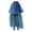 Blue, variant on Multilayered Colorful Chiffon Skirt, High Waist Flowy Asymmetrical Hem, Elastic Waistband, Gradient Ruffle Tulle, Midi Length, Elegant Wedding Party Skirt