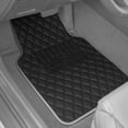 thumbnail image 3 of FH Group Deluxe Universal Fit Non-Slip Faux Leather Car Floor Mats Gray - 4pc, 3 of 9