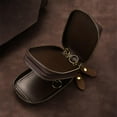 thumbnail image 4 of Double-layer Cowhide Key Bag Zip Type Leather Key Wallet Pouch Bag for Men Women Gift, 5.5*9*4cm, 4 of 10