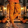 thumbnail image 6 of Yeaiivve Women's Halloween Print Leggings Pumpkin SpiderWeb Bat Graphic Tights Buttery Soft Elastic Waisted Yoga Pants Novelty Cartoon Printed Legging L, 6 of 7