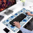 thumbnail image 2 of Long Mouse Pads for Desk,Pioneer Flower Floral Print Pattern Desk Mats on Top Of Desks, Desk Mouse Pad Extra Large with 3mm Non-Slip Base and Stitched Edge for Gaming,Office,Work,Home 31.5"x15.7", 2 of 6