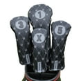 thumbnail image 1 of Golf Club Head Covers Set - Driver & Fairway Woods Protection - Classic Black PU - Suitable for All Golfers, 1 of 7