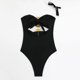 thumbnail image 3 of Trajes de baño de una pieza para mujer Trajes de surf de manga larga para mujer Trajes de buceo cortos con almohadillas para el pecho y sin soportes de acero Trajes de baño conservadores Traje de baño, 3 of 5