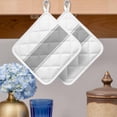 thumbnail image 2 of Gray Solid Color Texture Pot Holders for Kitchen Heatproof Potholder, 5 Pack Simple Grey Stripes Hot Pads Multipurpose Oven Pads Cloth Potholders Trivet for Cooking Baking, 2 of 8
