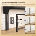thumbnail image 5 of Pinmoco King Upholstered Headboard with Storage & Charging Station, LED Wingback Adjustable Headboard, PU Leather Headboard Only, Black, 5 of 8
