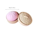 thumbnail image 3 of Dumpling Stress Ball Glossy Transparent Gel Surface Cute Smile Face Blushing Cheeks Design Decompression Doll for Handheld Squeeze Stress Relief, 3 of 4
