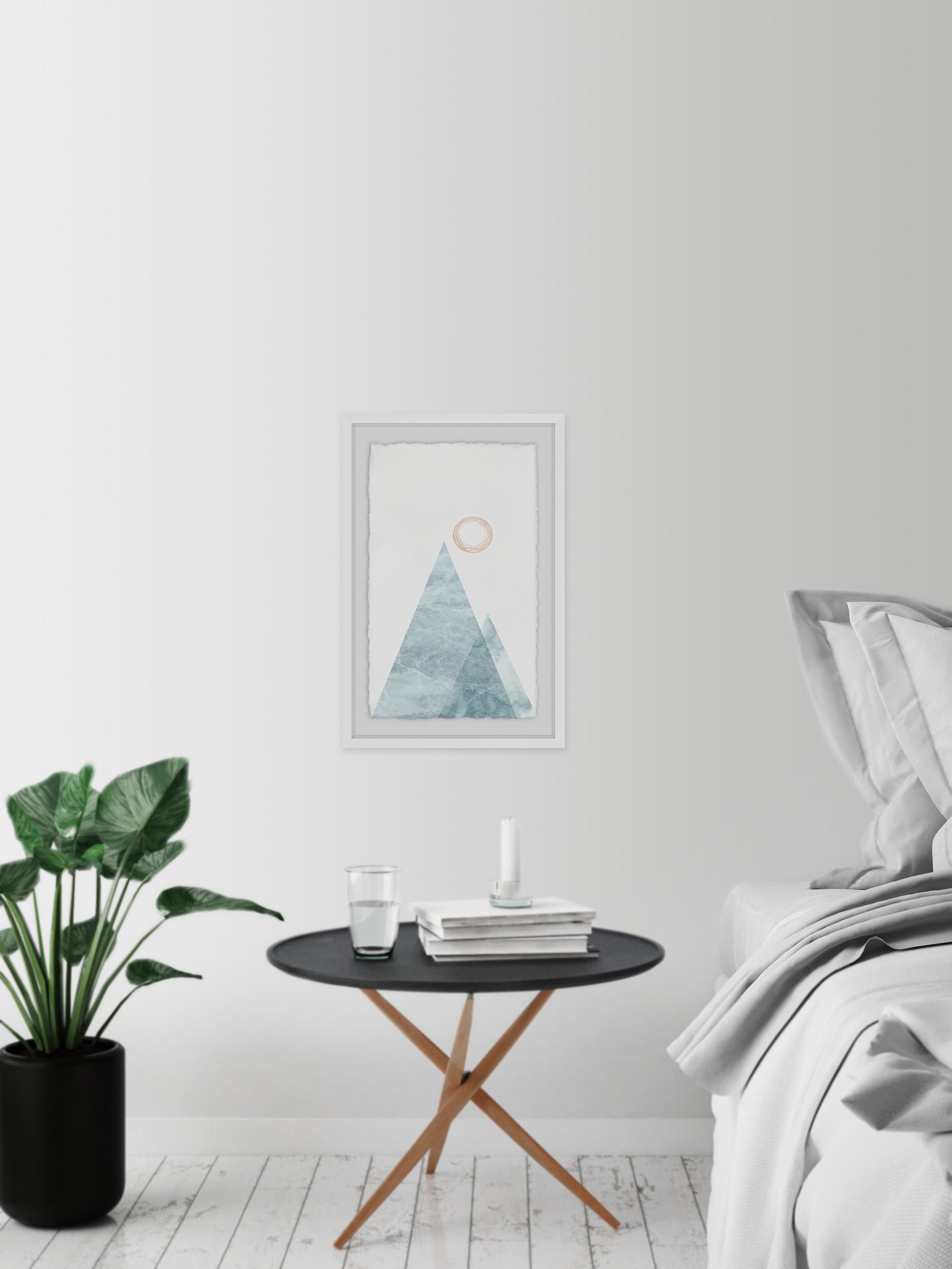 Mountain of Sea Framed Painting Print