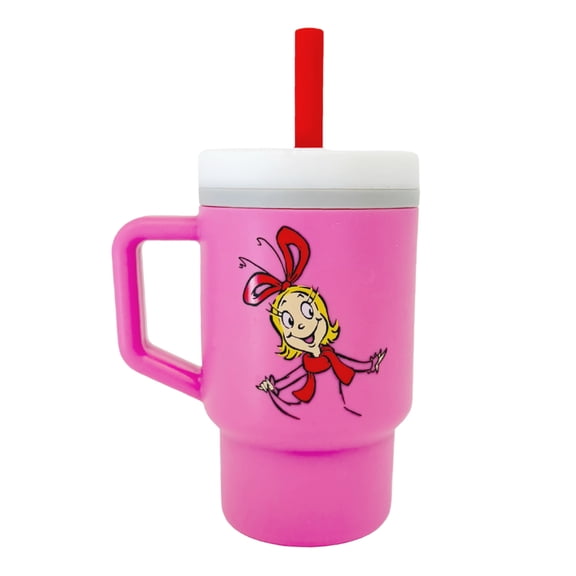Infantino My 1st Tumbler, 9 oz Silicone Straw Cup, Cindy-Lou Who