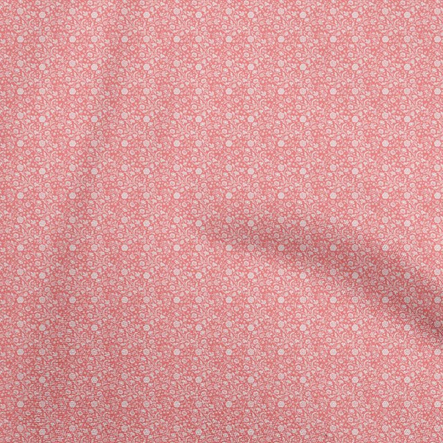 oneOone Velvet Dark Peach Fabric Floral Craft Projects Decor Fabric Printed By The Yard 58 Inch Wide