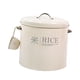 thumbnail image 3 of Contenedor de arroz de hierro, bote redondo para arroz, tarro organizador de encimera, recipiente hermético para alimentos Estilo A, 3 of 9