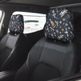 thumbnail image 2 of Kdxio Space Cars Pattern Print 2 Piece Car Head Rest Covers Set Auto Front/Rear Seats Headrest Cover Universal Fit Most Cars,Sedan, SUV, 2 of 9