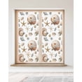 thumbnail image 2 of Window Privacy Film Seashell Coastal Stained Glass Window Film Decorative Sun Block Window Cover Summer Beach Ocean Starfish Watercolor Window Clings Static Adhesive Sticker for Bathroom 23.6"x59", 2 of 7