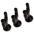 3Pcs Guitar Wall Hooks Plastic Black Universal Mounting Brackets Stands for Ukulele Bass
