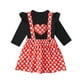 thumbnail image 5 of Vestido Para Niñas, Ropa Para Niñas Pequeñas, Moda Para Niños Pequeños, Manga Larga , Estampado De Corazón Dulce, Volantes, Falda Con Tirantes, Traje Negro Odeerbi  LM103-9605, 5 of 9