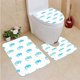 thumbnail image 1 of Juego de alfombras de baño ABPHQTO 3 piezas alfombra de baño alfombra de contorno y tapa de inodoro Aqua Seahorses, 1 of 2