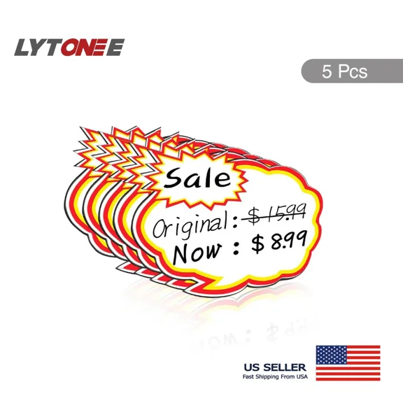 5-Pcs Magnetic Starburst Signs, Dry Erase Magnets For Market/Store Retail