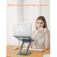 thumbnail image 3 of Ergonomic Laptop Stand For Desk, Adjustable Height, Gray Thick Aluminum Alloy Frame, Ensuring Heat Dissipation And Scratch Protection, For Broad Compatibility With Laptops 10-17, 3 of 8