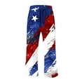 thumbnail image 4 of XIAfhje Linen Pants For Women Summer Fashion Casual The Usa 4Th Of July Patriotic Printing Elastic Waist Loose Pants Straight Wide Leg Trousers Loose Pants Lounge Pants With Pockets, 4 of 4