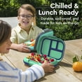 thumbnail image 5 of Bentgo Chill Kids Leak-Proof Lunch Box - 4-Compartment Bento Box with Built-In Ice Pack, 3.3 Cup Capacity, PFAS & BPA-Free, Microwave & Dishwasher Safe, Ideal Size for Ages 3 to 7 (Green/Navy), 5 of 10